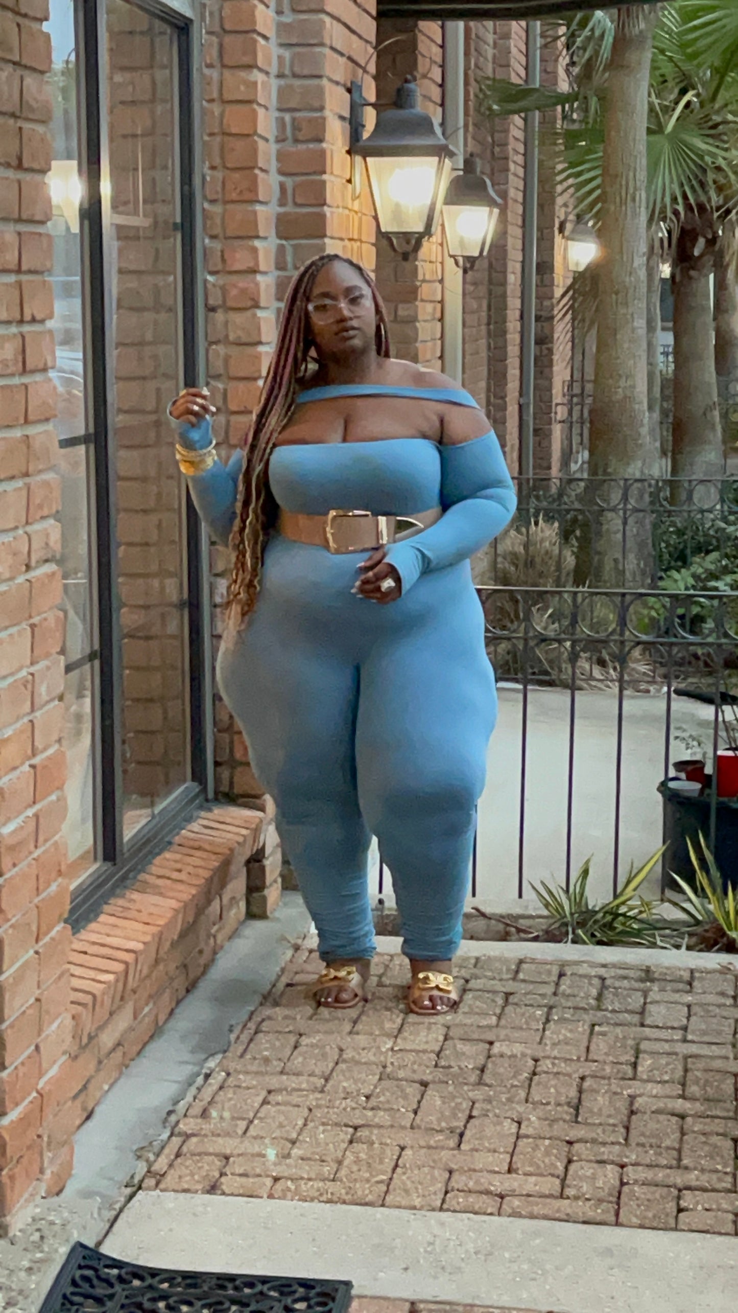 Nina Jumpsuit- Dusty Blue
