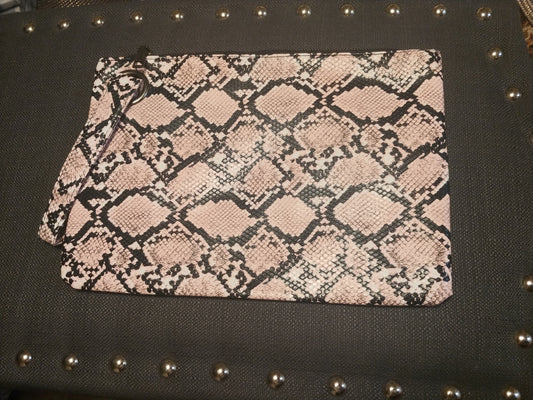 Snake print clutch