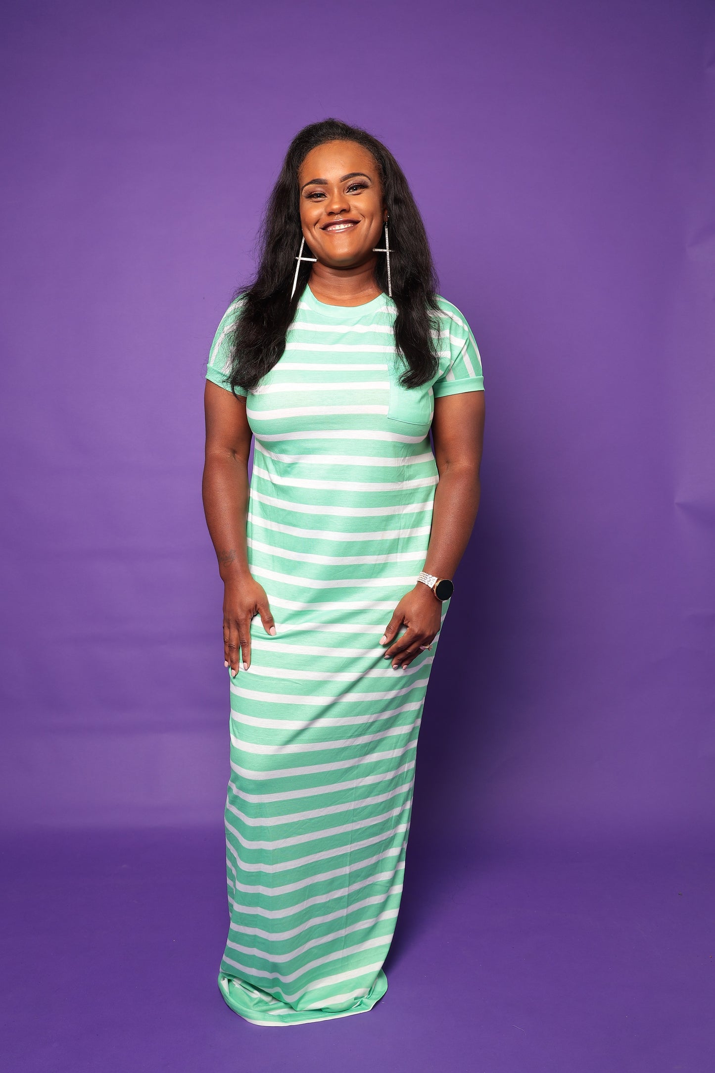 Comfy Mint Rose Maxi