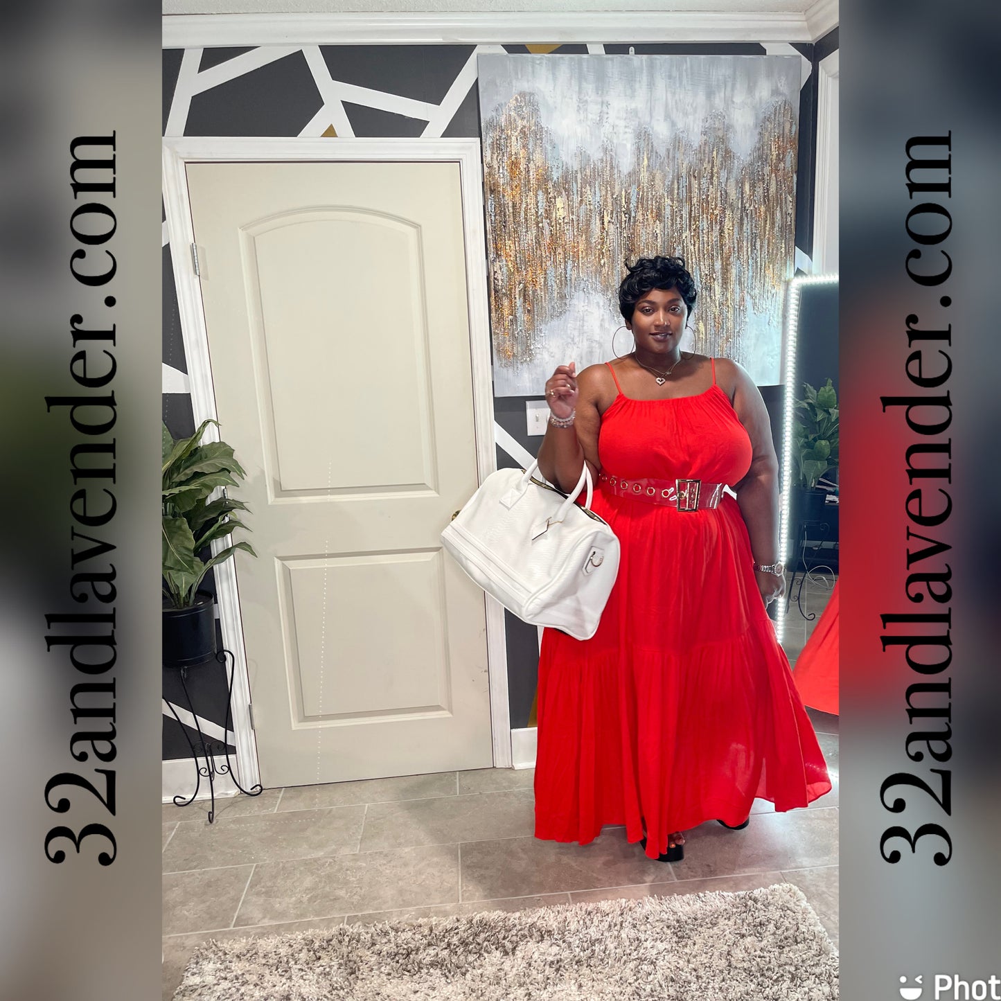 Tangerine Red Sundress Maxi