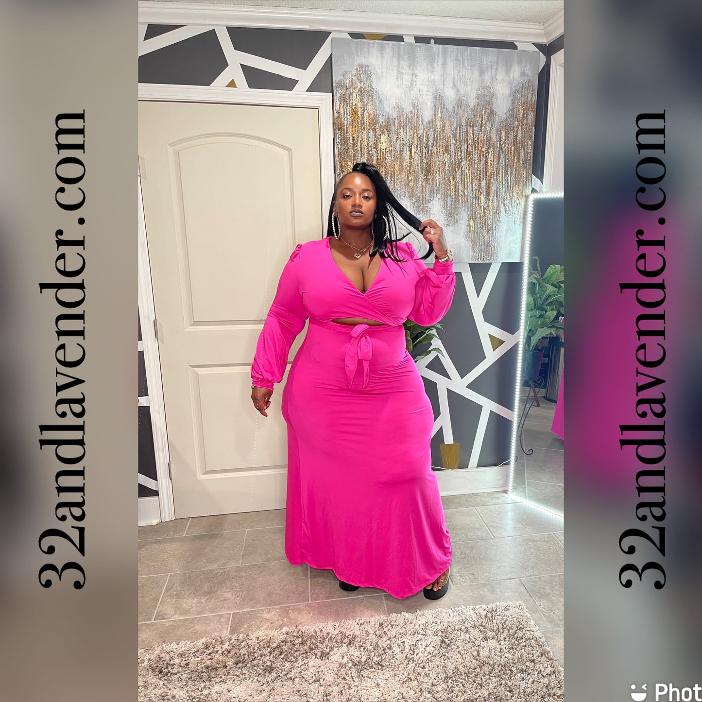 Flaunt It Dress Fuchsia