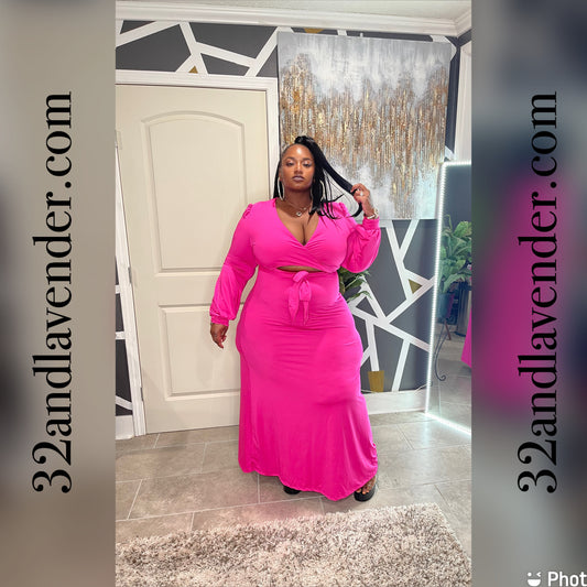 Flaunt It Dress Fuchsia