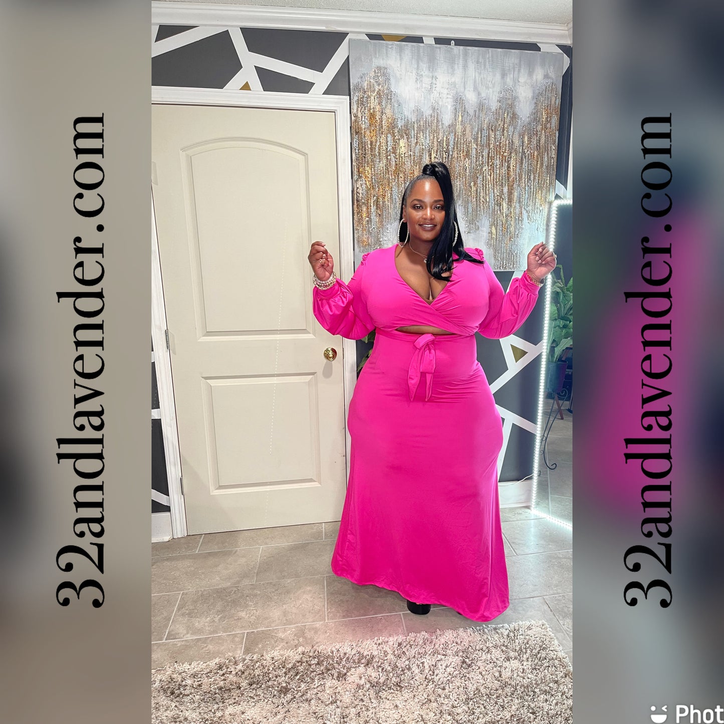 Flaunt It Dress Fuchsia