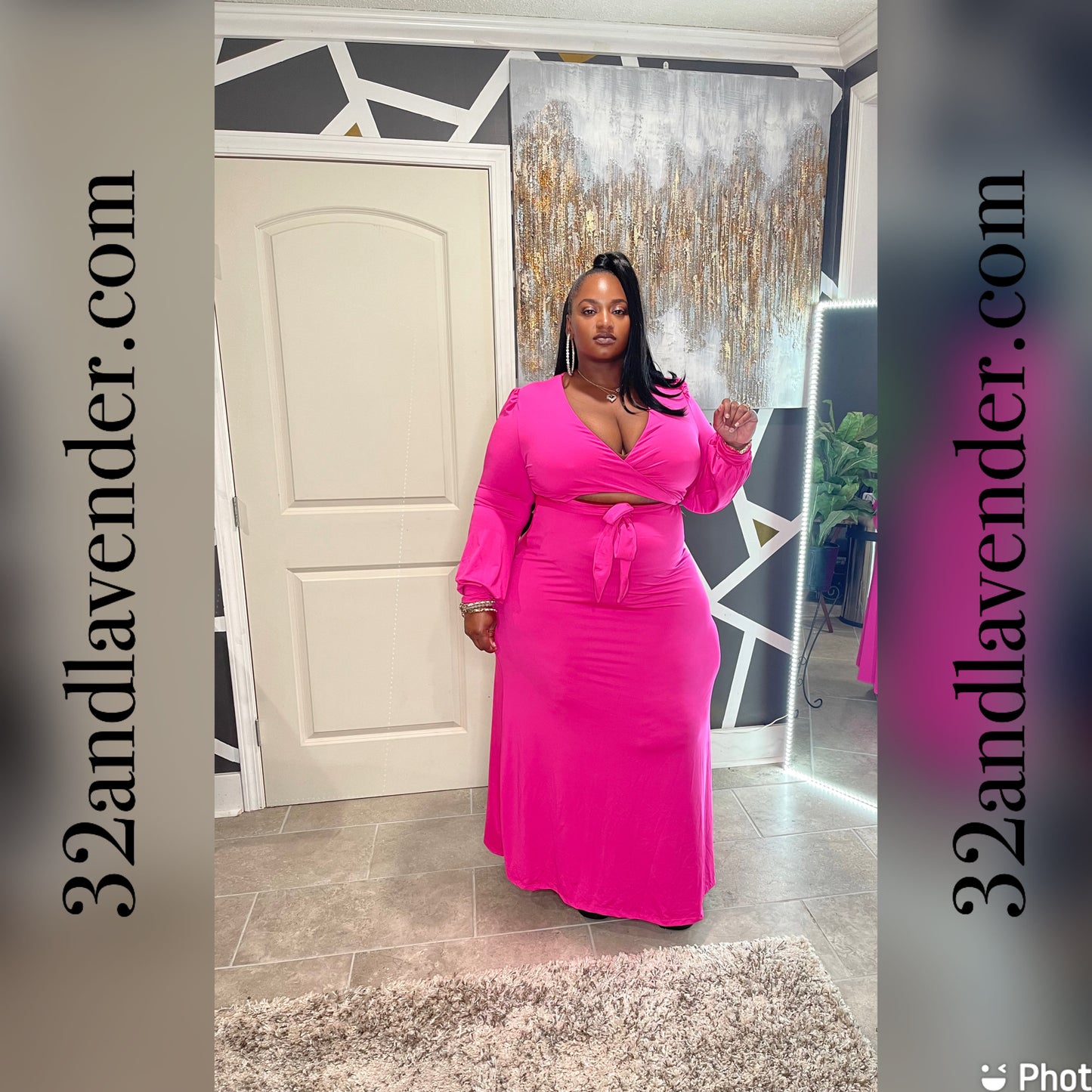 Flaunt It Dress Fuchsia