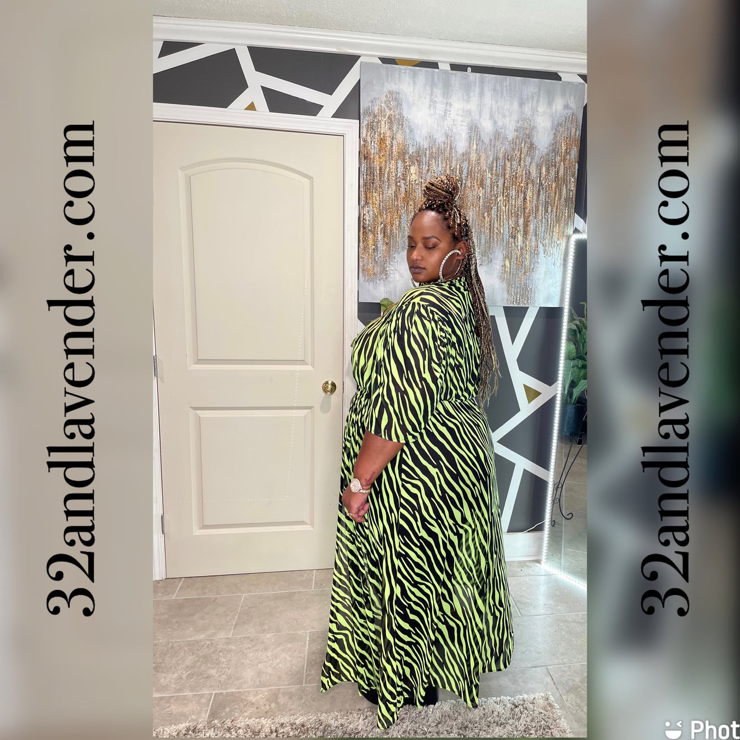 Lime Zebra Body Top