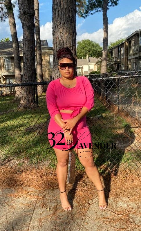 Fuschia biker set