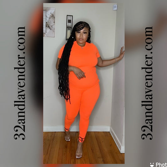Never Basic Matching Set: Neon Orange