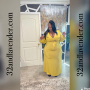 Flaunt It Dress Mustard Yellow