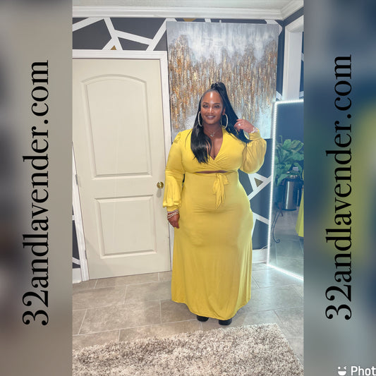 Flaunt It Dress Mustard Yellow
