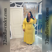 Flaunt It Dress Mustard Yellow