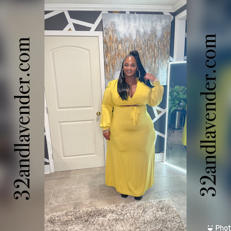 Flaunt It Dress Mustard Yellow