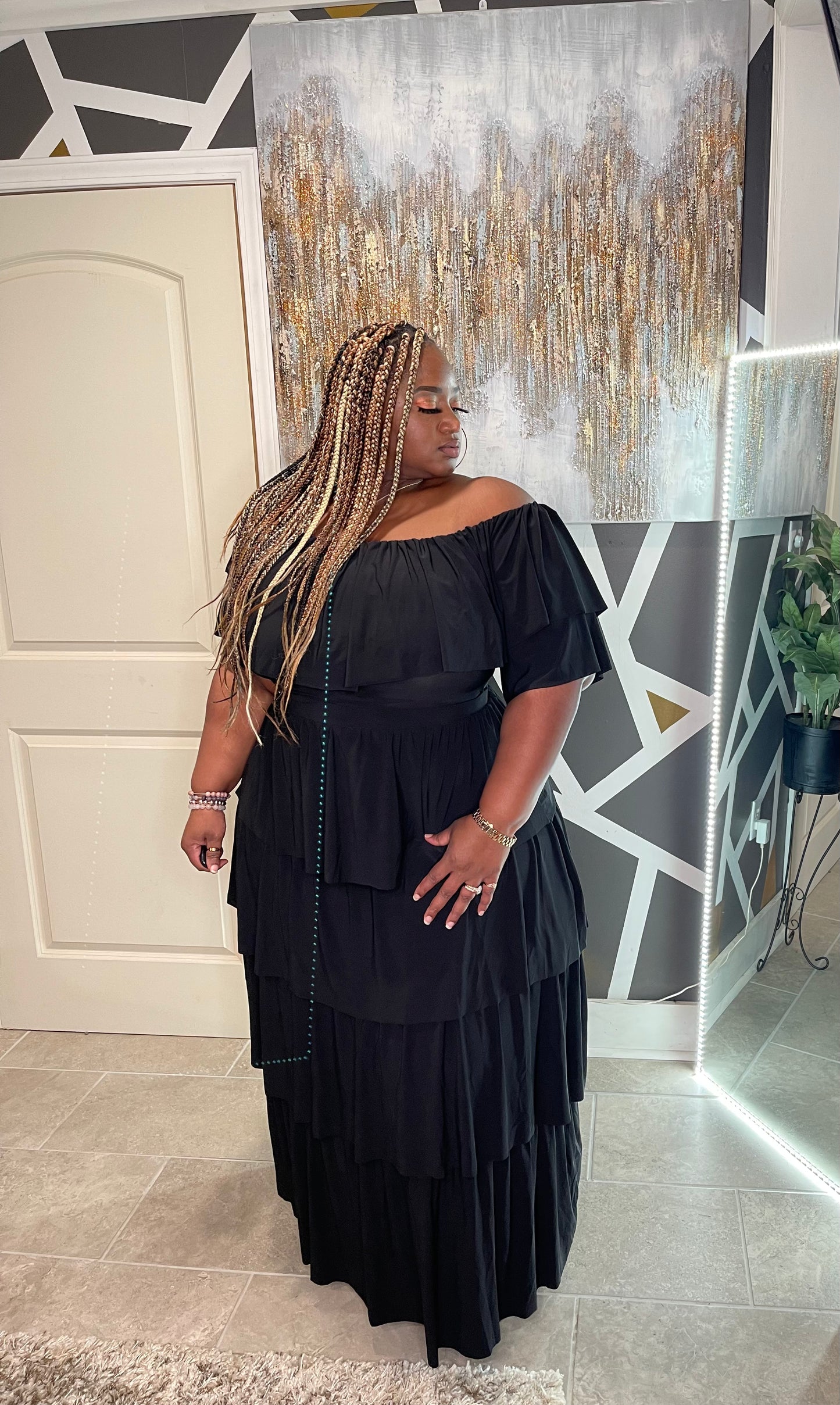 “It’s Layers To This” Dress- Black